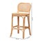 Baxton Studio Adrena Modern Bohemian Natural Brown Rattan Bar Stool 225-13069-ZORO - alternate 9